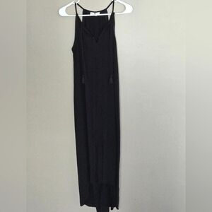 Women's Artisan NY Spaghetti Strap‎ Black Midi Dress, Size Small